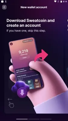 Sweat Wallet android App screenshot 1