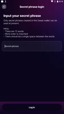 Sweat Wallet android App screenshot 4